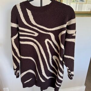 12th Tribe Brown Oversized Sweater